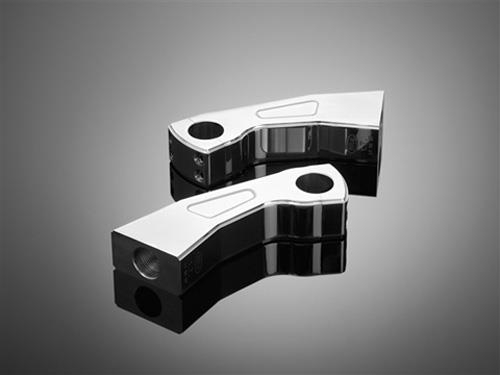 Highway Hawk - Highway Hawk 5in. Curved Riser Set - Billet - HH-56-065