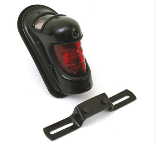Emgo - Emgo Beehive Tail Light - 12V - Black - 62-21611