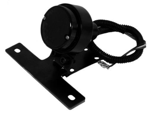 Emgo - Emgo Classic 2 1/4in. Taillight w/License Plate Mount - Black - 62-21512