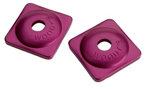 Woodys - Woodys Square Digger Aluminum Support Plates - 7mm - Purple (24pk.) - ASW-3735