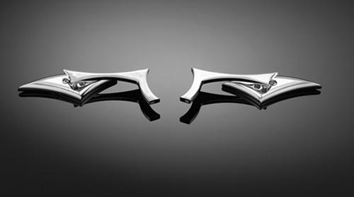 Highway Hawk - Highway Hawk Razorback Mirrors - Chrome - HH-91-871