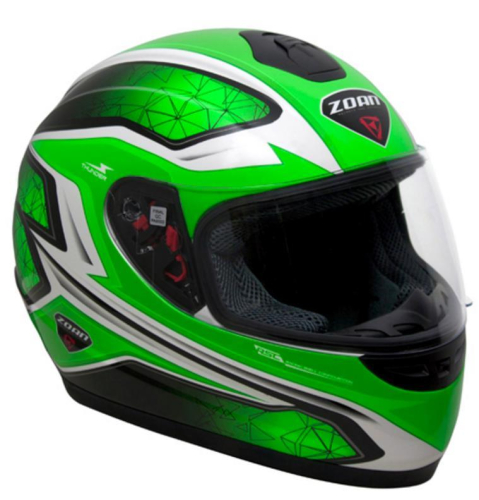 Zoan - Zoan Thunder Electra Graphics Snow Helmet with Electric Shield - 223-153SN/E - Green - X-Small