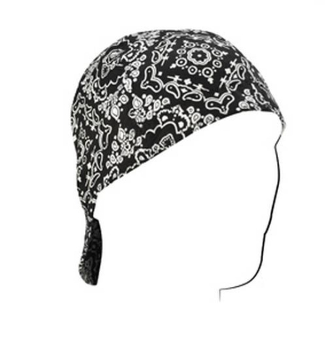 Zan Headgear - Zan Headgear Welders Cap - CPW101L - Black Paisley - Large