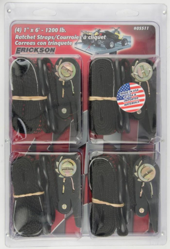 Erickson - Erickson Ratcheting Tie Downs - 1in. x 6ft. - 05511