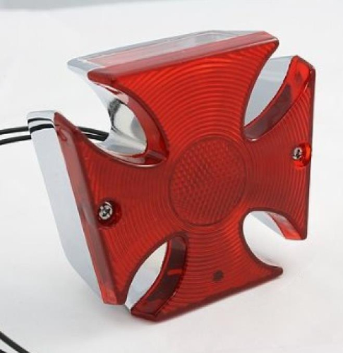 Emgo - Emgo Maltese Cross Taillight Assembly - 12V - 62-30350