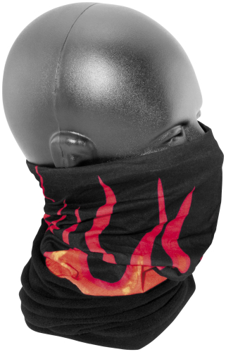 Zan Headgear - Zan Headgear Combo Motley Tube - TC001 - Black with Orange Flames - OSFM