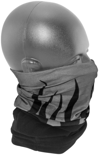 Zan Headgear - Zan Headgear Combo Motley Tube - TC115 - Gray with Black Flames - OSFM