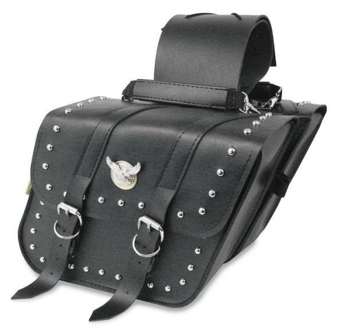 Willie & Max - Willie & Max Compact Studded Slant Saddlebags - SB707S