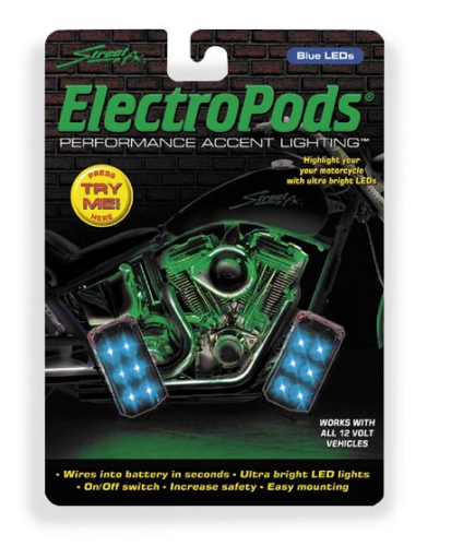 Street FX - Street FX Electropods Rectangle Lightpods - Blue/Black - 1041892