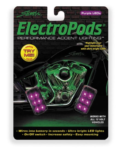 Street FX - Street FX Electropods Rectangle Lightpods - Purple/Black - 1041895