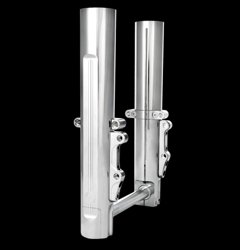 Performance Machine - Performance Machine Fork Leg Kit for Stock or Performance Machine Calipers - Dual Disc - Chrome - 0208-2052-CH