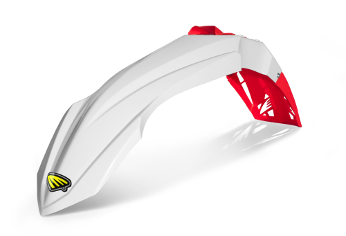 Cycra - Cycra Cycralite Front Fender - White with Red Vent - 1CYC-1461-42R