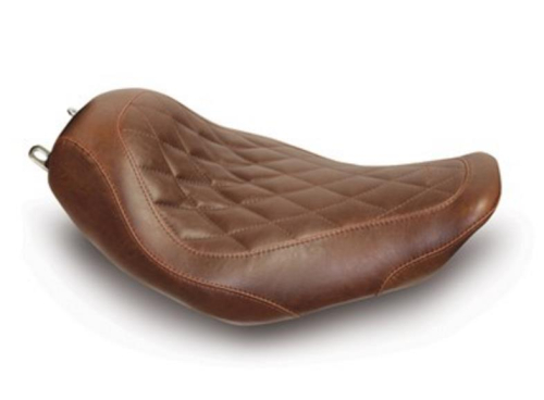 Mustang - Mustang Wide Tripper Solo Seat - Diamond Stitch - Brown - 76733