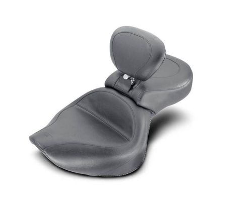 Mustang - Mustang Wide Touring One-Piece Seat with Driver Backrest - Vintage - 79179