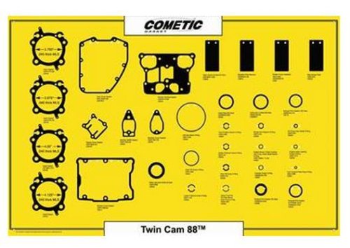 Cometic Gasket - Cometic Gasket Display Board with Gaskets - Twin Cam 88 - C9228F-KIT