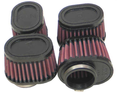 K&N Engineering - K&N Engineering Custom Clamp-On Air Filter - Oval - Rubber End Cap - RU-1824