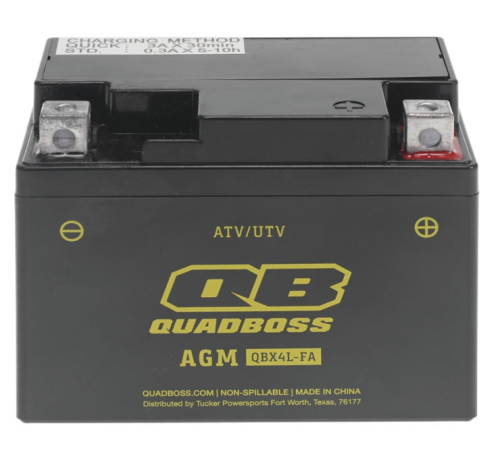 QuadBoss - QuadBoss Maintenance-Free AGM Battery - YTX4L-BS - HTX4L-FA-QB
