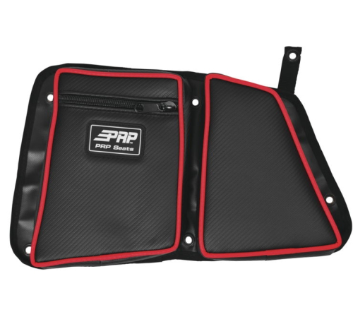 PRP - PRP Rear Door Bag with Knee Pads - Driver Side - Black/Red - E40-214