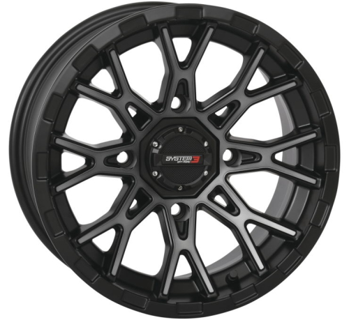 System 3 - System 3 ST-6 Aluminum Wheel - 12x7 - 2+5 - 4/110 - Dark Tint - 12S3-6111