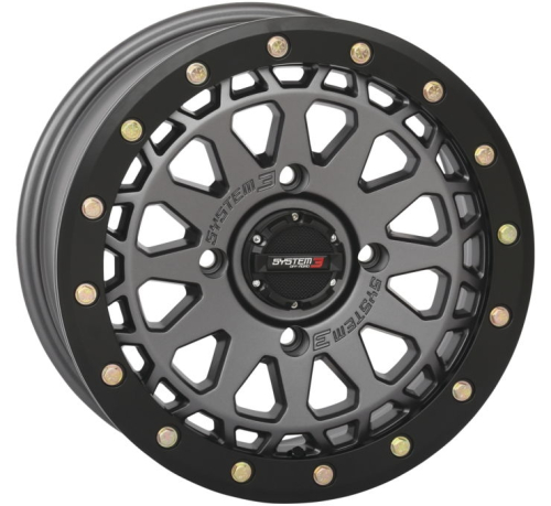 System 3 - System 3 SB-6 Beadlock Wheel - 15x7 - 5+2 - 4/137 - Gunmetal Grey - 15S3-6637