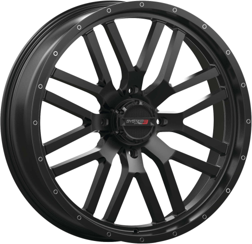 System 3 - System 3 ST-3 Simulated Beadlock Wheel - 22x6.5 - 4+2.5(+10mm) - 4/137 - Gunmetal Gray - 22S3-1537
