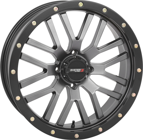System 3 - System 3 ST-3 Simulated Beadlock Wheel - 24x6.5 - 4+2.5(+10mm) - 4/137 - Gunmental Gray - 24S3-1537
