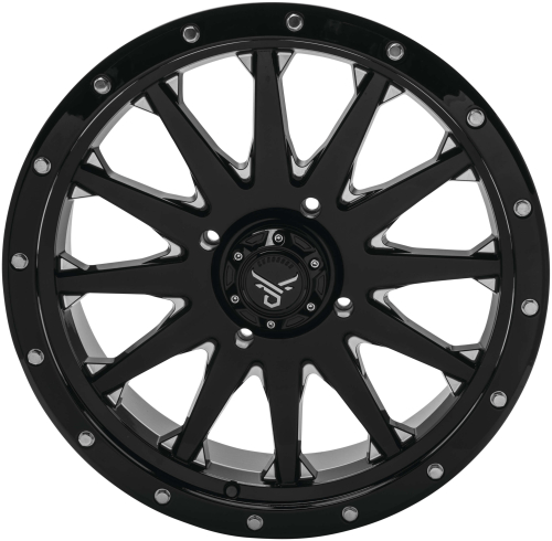 QuadBoss - QuadBoss Wagon Wheel - 14x7 - 5+2 - 4/110 - Black/Milled - RT-GW106147110BMIB