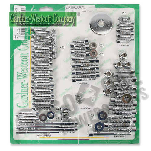 Gardner-Westcott - Gardner-Westcott Motor Hardware Set - Chrome - P-96-77