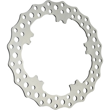Arlen Ness - Arlen Ness Jagged Floating Rotor - Silver - 300-040