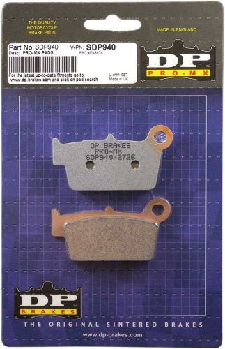 DP Brakes - DP Brakes Pro MX High-Performance Brake Pads - SDP940
