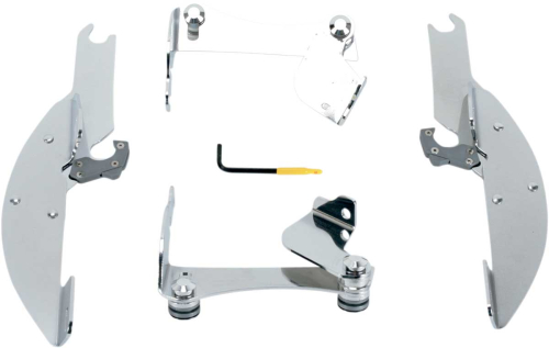 Memphis Shades - Memphis Shades Trigger-Lock Mount Kit for Batwing Fairing - Polished - MEK1901