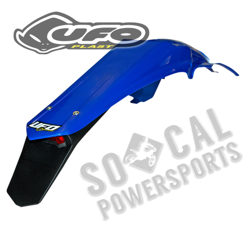 UFO Plastics - UFO Plastics Enduro Rear Fender with Light - Blue - YA03889-089