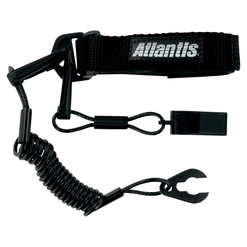 Atlantis - Atlantis Pro Floating Lanyard with Whistle - Black - A8130PFW