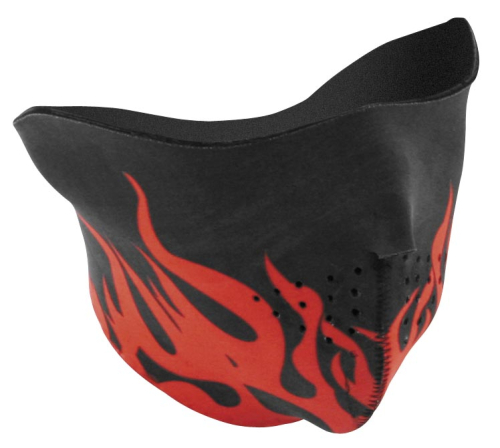 Zan Headgear - Zan Headgear Half Face Mask - WNFM229RH - Red Flames - OSFA