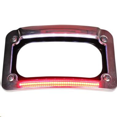 Custom Dynamics - Custom Dynamics Dual LED License Plate Frame - Chrome - CD-LP-IND-C