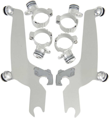 Memphis Shades - Memphis Shades Trigger-Lock Mount Kit for Sportshield Windshields - Polished - MEM8934
