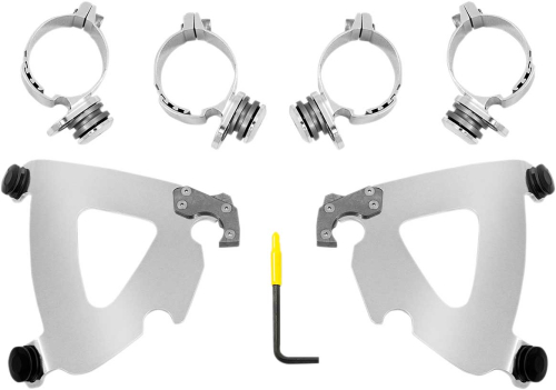 Memphis Shades - Memphis Shades Trigger Lock Mount Kit for Road Warrior Fairing - Polished - MEK2035