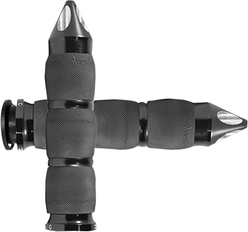 Avon Grips - Avon Grips Air Cushioned Spike Grips - Black Anodized - IN-TO-AIR-90A-S