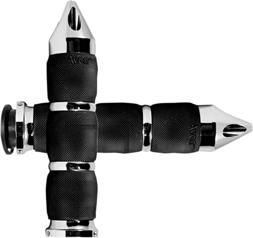 Avon Grips - Avon Grips Air Cushioned Spike Grips - Chrome - IN-TO-AIR-90C-S