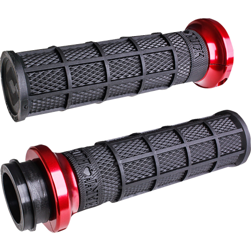 ODI - ODI Cable Throttle Lock-On Grip - Black/Red - V31HCW-BB-R