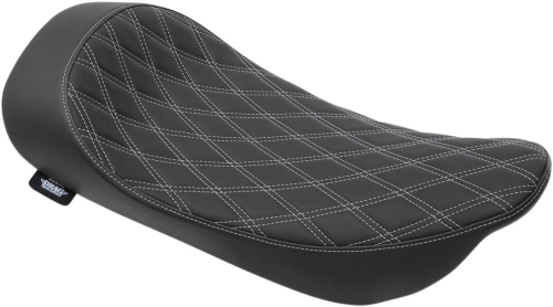 Drag Specialties - Drag Specialties Low-Profile Solo Seat - Double Diamond - Silver - 0801-1156