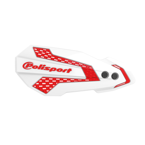 Polisport - Polisport MX Flow Perch Mount Handguards - White/Red - 8308200043