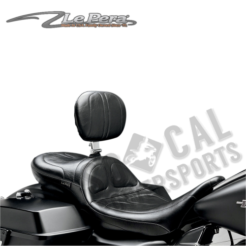Le Pera - Le Pera Maverick Daddy Long Legs Seat with Backrest - Stitched - LK-957DLBR