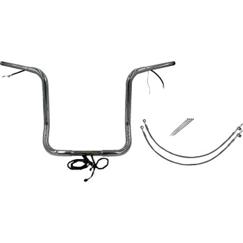 Fat Baggers, Inc. - Fat Baggers, Inc. 1-1/4in. Plug and Play EZ Install Round Top Handlebar Kit - Chrome - 901516