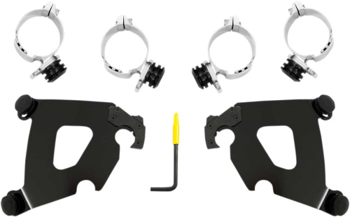 Memphis Shades - Memphis Shades Trigger-Lock Mount Kit for Cafe Fairing - Black - MEB2034