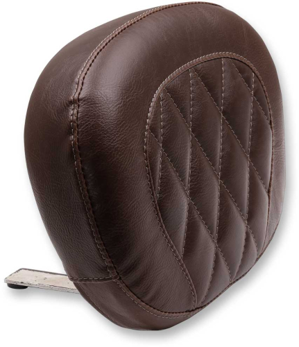 Mustang - Mustang Large Sissy Bar Pad - Brown Diamond Stitch - 76769
