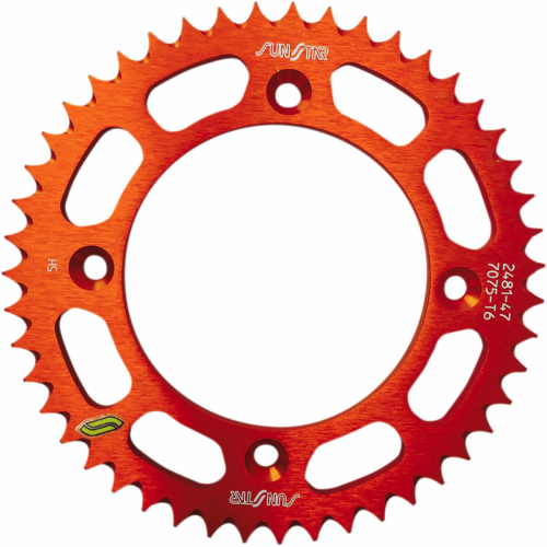 Sunstar - Sunstar Works Triplestar Aluminum Rear Sprocket - 50T - Orange - 5-248150OR