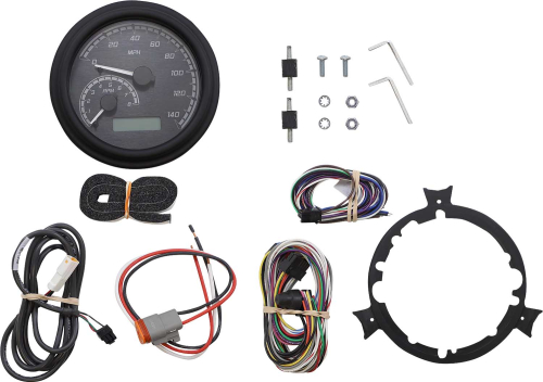 Dakota Digital - Dakota Digital MVX Series Analog Gauge System - Black/Gray/Black - MVX-2002-KG-K