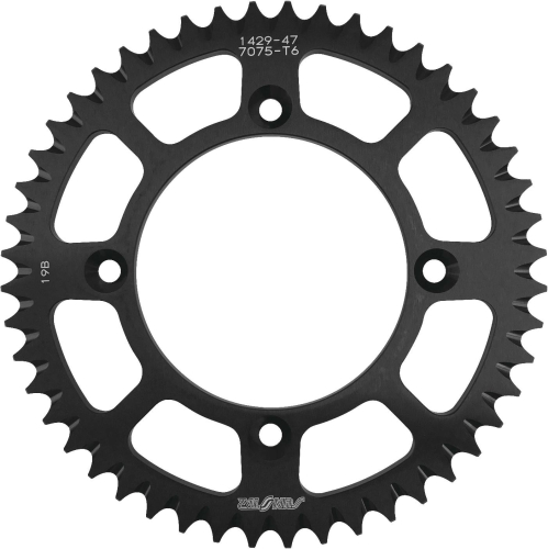Sunstar - Sunstar Works Triplestar Aluminum Rear Sprocket - 47T - Black - 5-142947BK