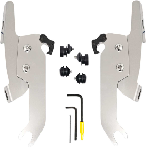 Memphis Shades - Memphis Shades Trigger-Lock Mount Kit for Batwing Fairing and Fats/Slim Windshields - Polished - MEK2051